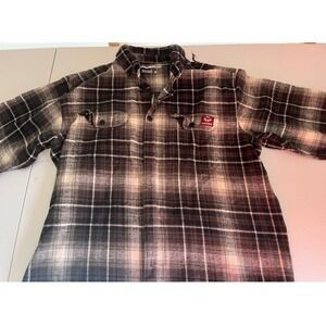 Wolverine Mens Plaid Flannel Shirt Long Sleeve Button Up Work Casual XL